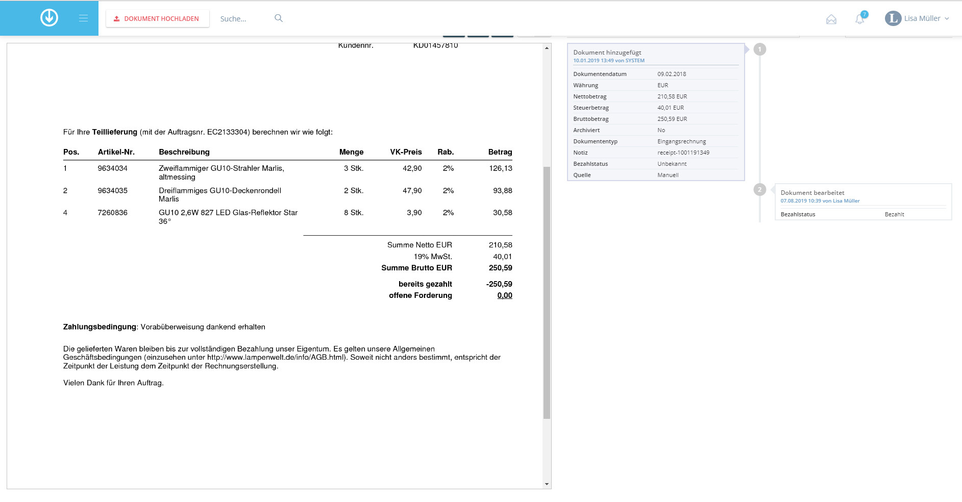 Fonction de journalisation dans GetMyInvoices