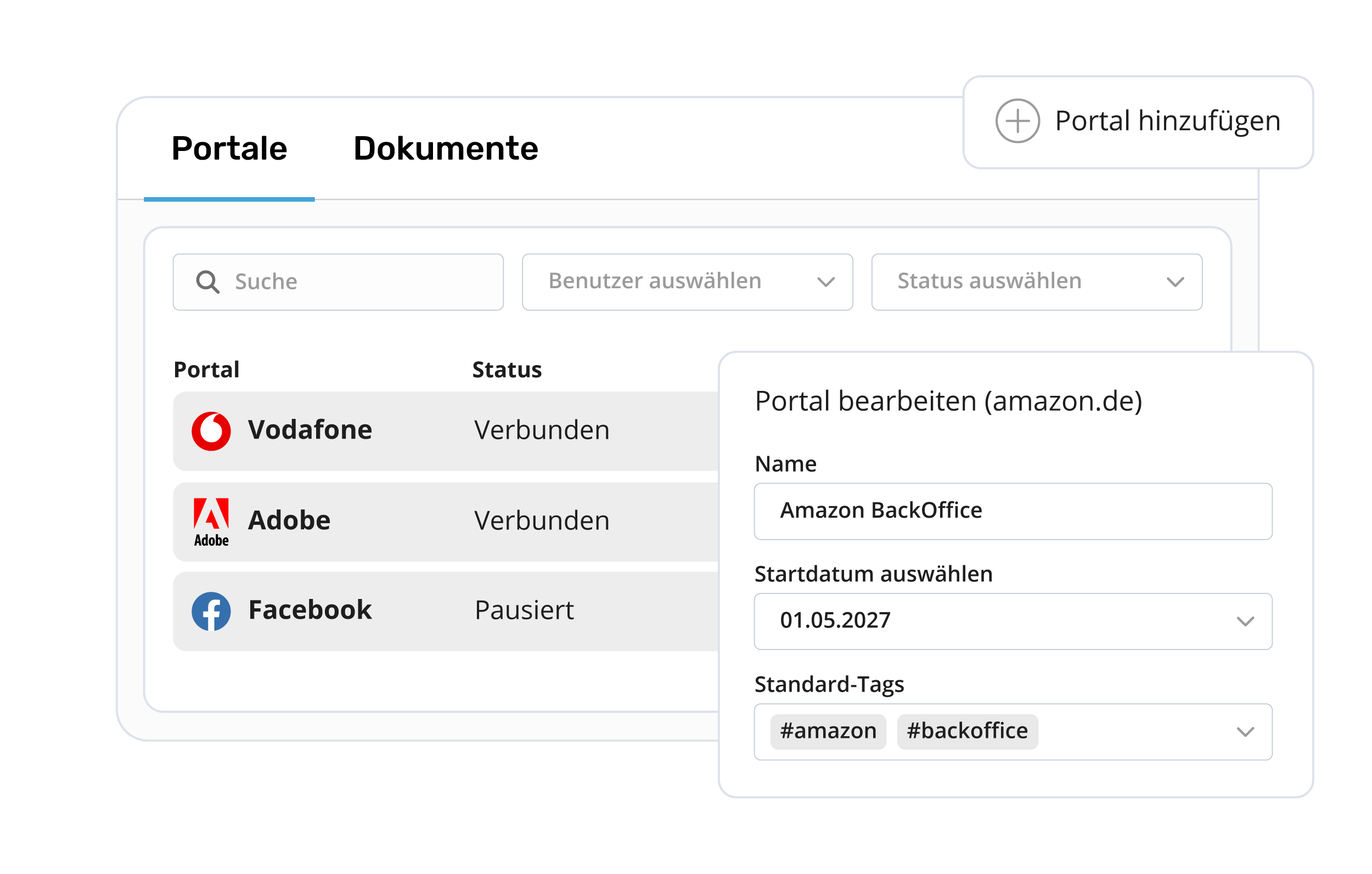 Rechnungsübertragung von GetMyInvoices an DATEV Unternehmen Online und ADDISON OneClick