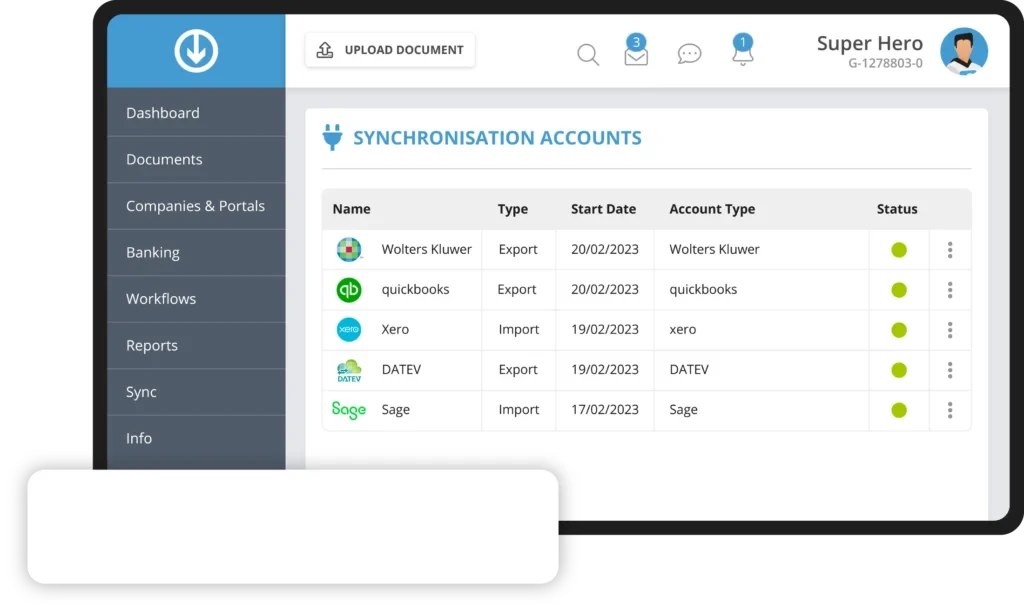 Account di sincronizzazione GetMyInvoices con integrazioni verso contabilità e DMS