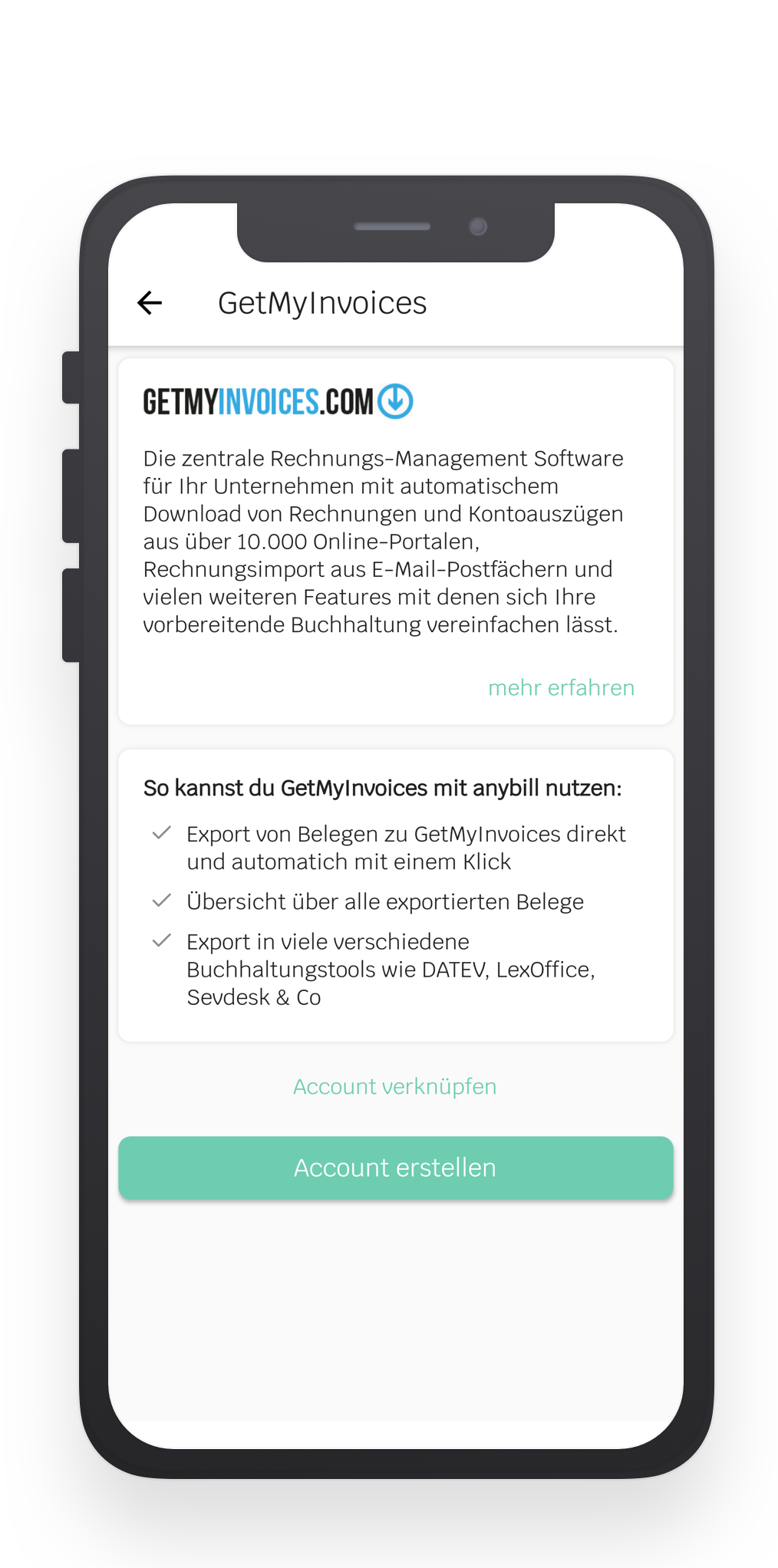 Passaggio in GetMyInvoices per l'integrazione di anybill