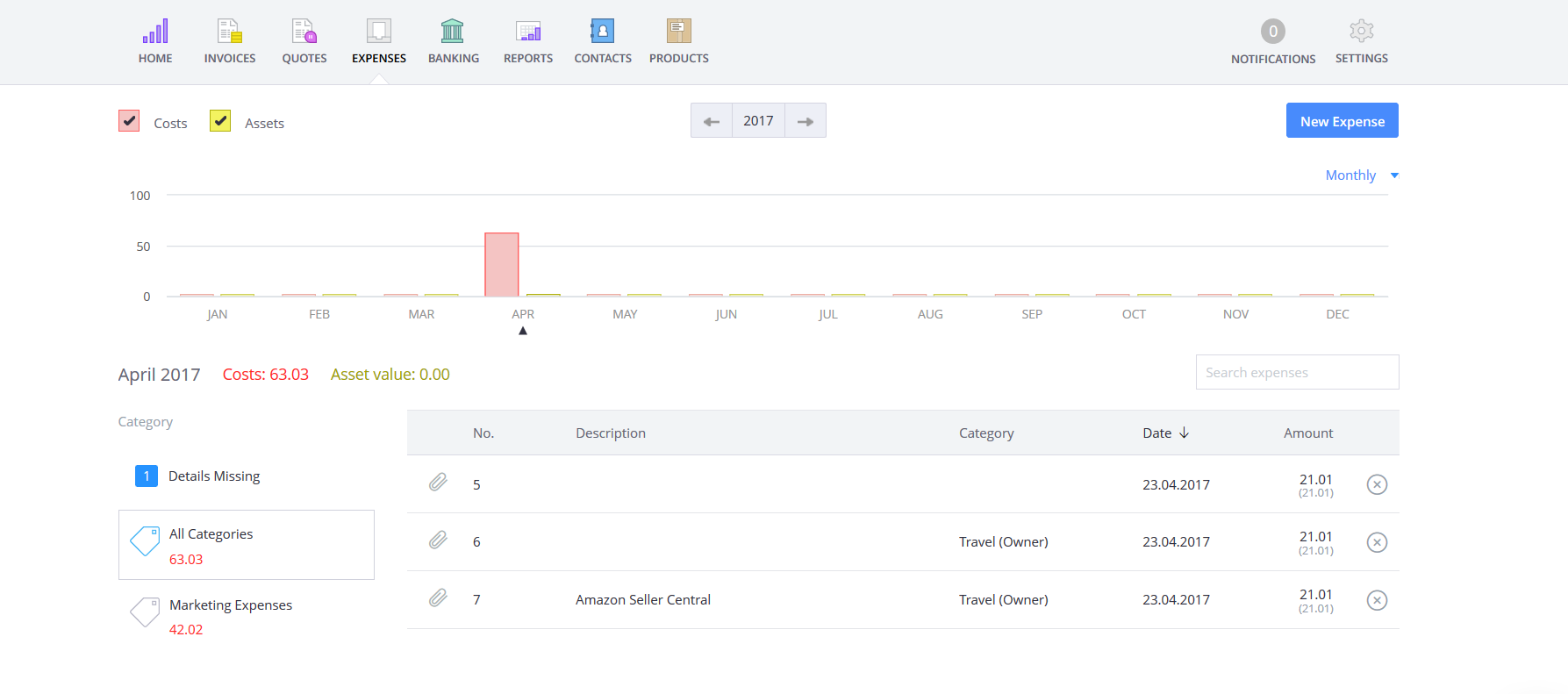 Schritt in GetMyInvoices für die Debitoor-Integration