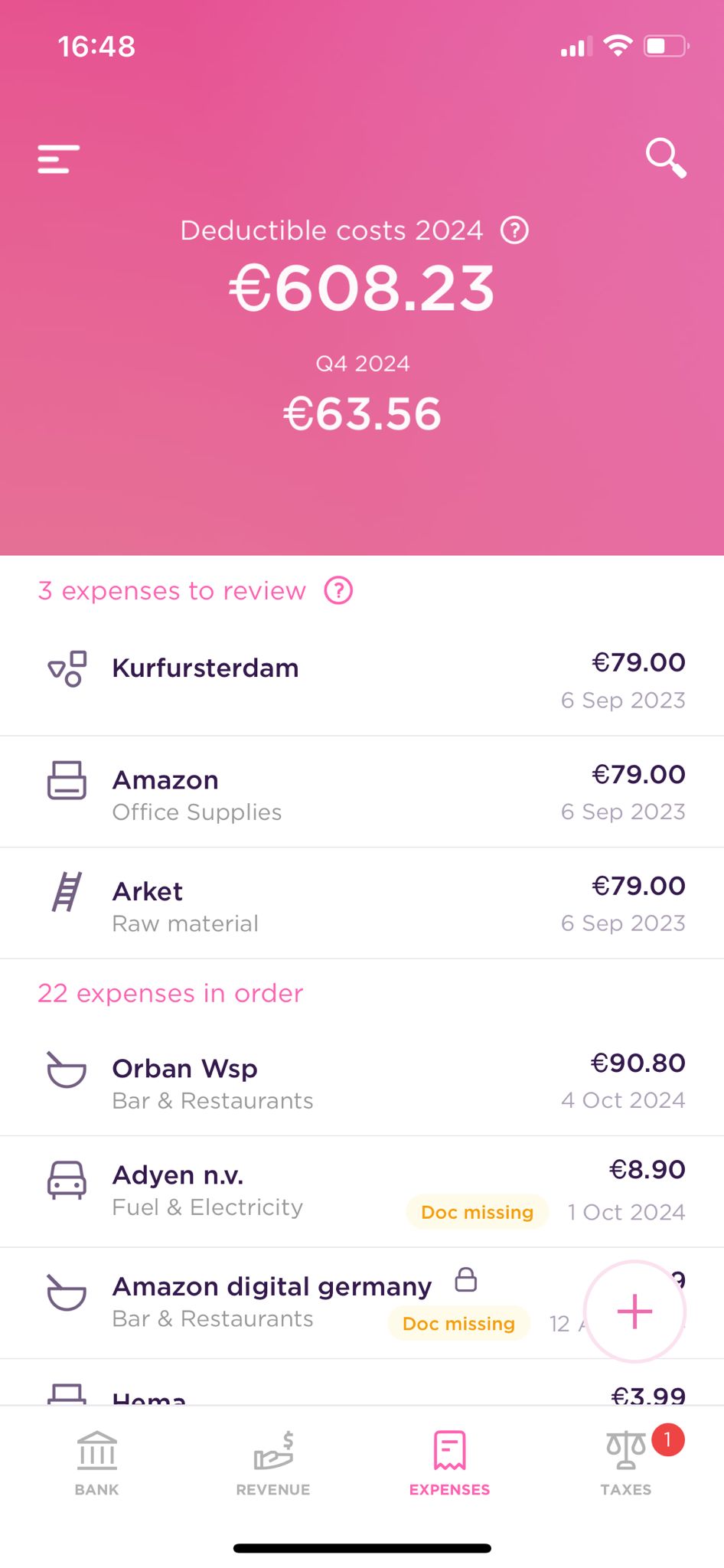 Schritt in GetMyInvoices für die Accountable-Integration
