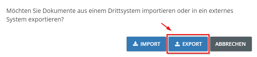 Paso en GetMyInvoices para la integración DATEV