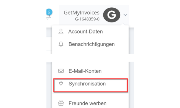 Paso en GetMyInvoices para la integración DATEV