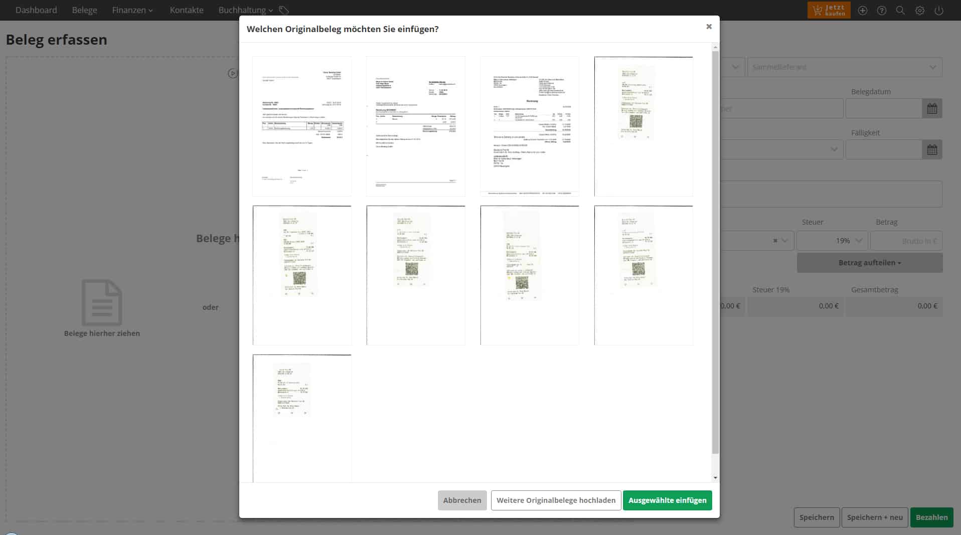 Schritt in GetMyInvoices für die Lexware Office-Integration