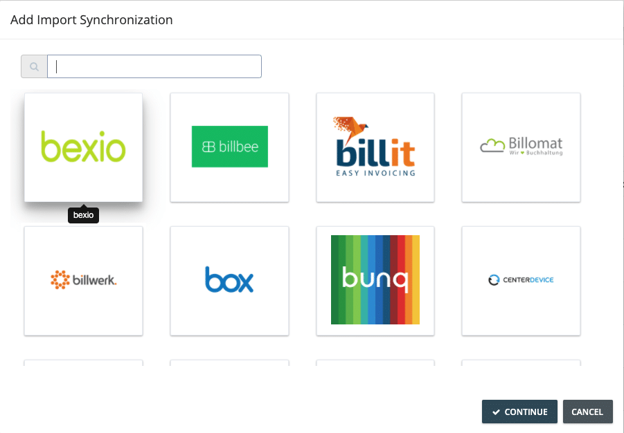 Passaggio in GetMyInvoices per l'integrazione con bexio