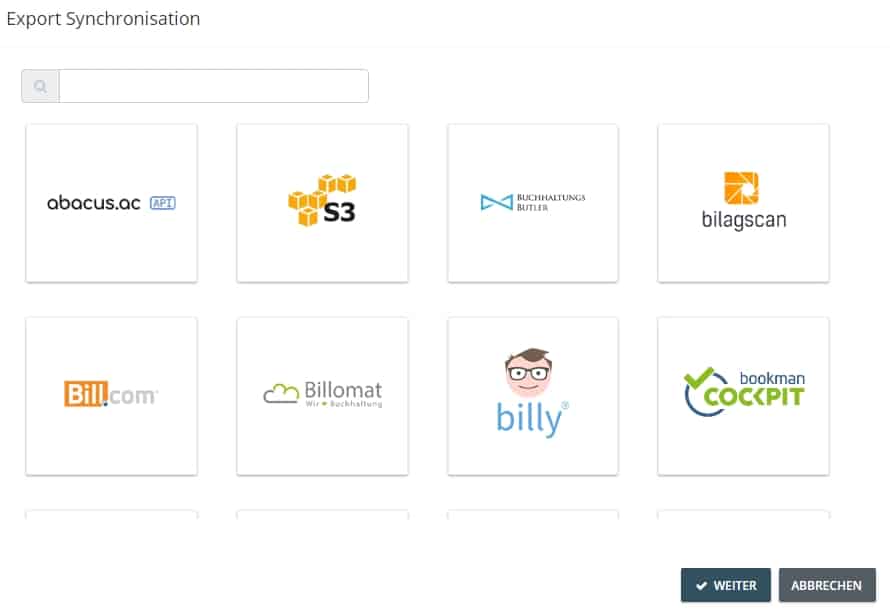 Schritt in GetMyInvoices für die Finmatics-Integration