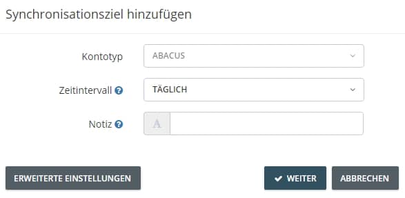 Schritt in GetMyInvoices für die Finmatics-Integration