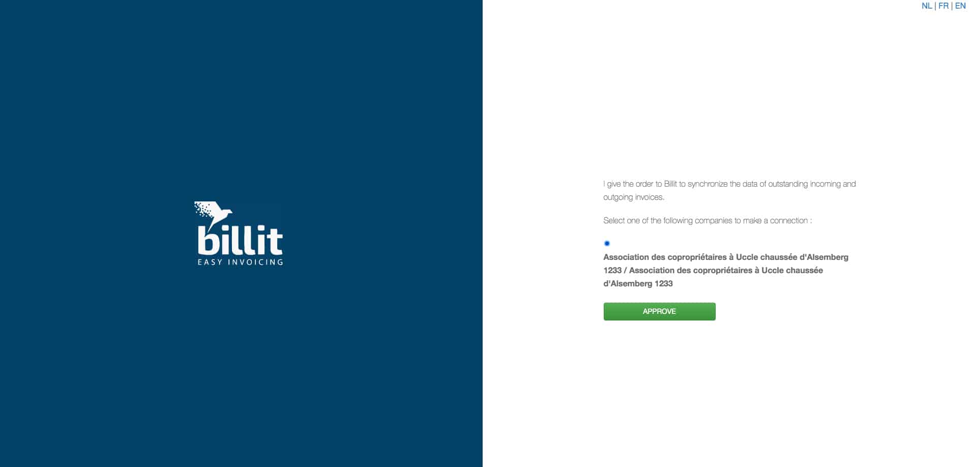 Schritt in GetMyInvoices für die Billit-Integration