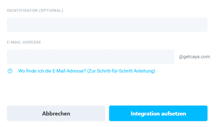 Schritt in GetMyInvoices für die Caya-Integration
