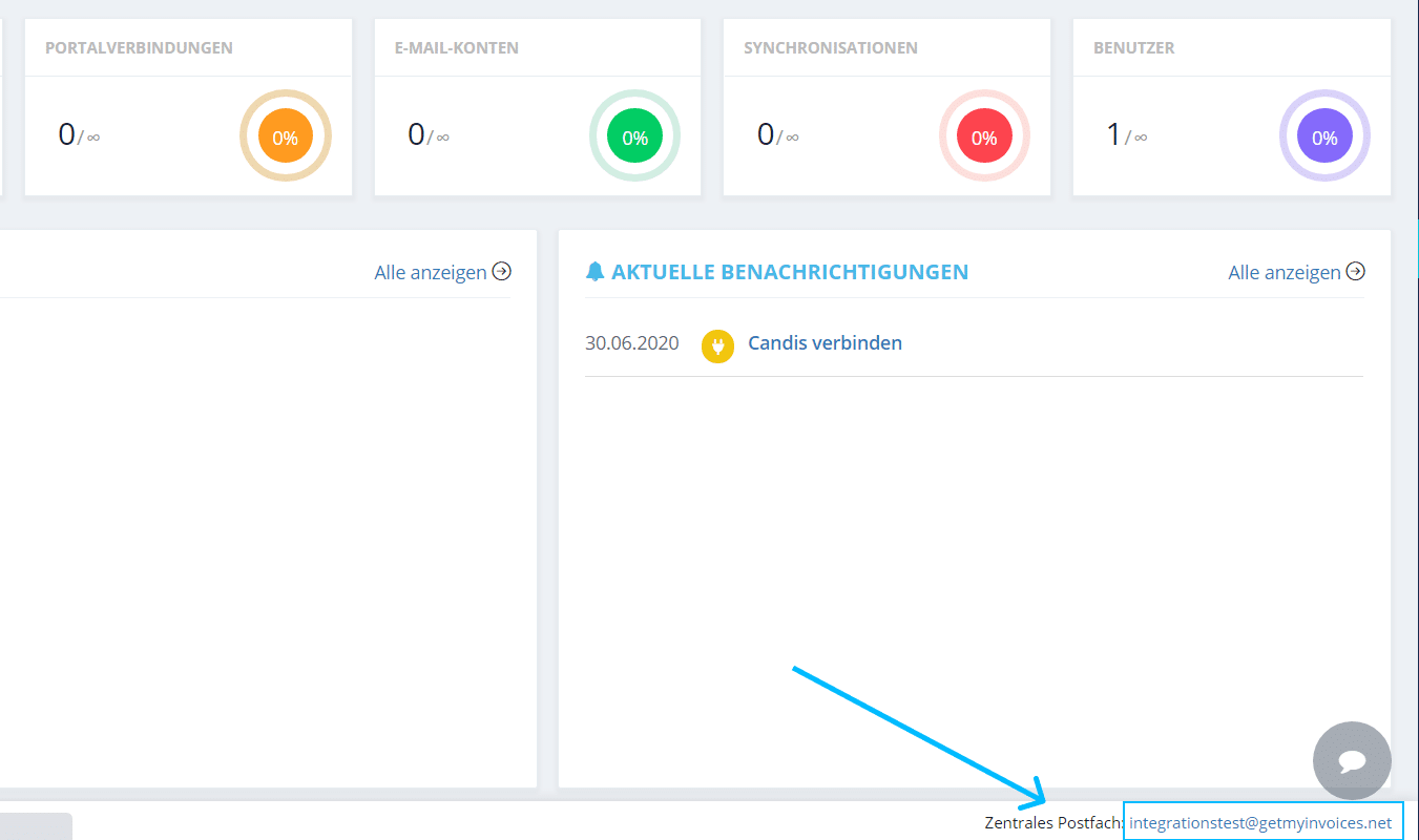 Schritt in GetMyInvoices für die Caya-Integration