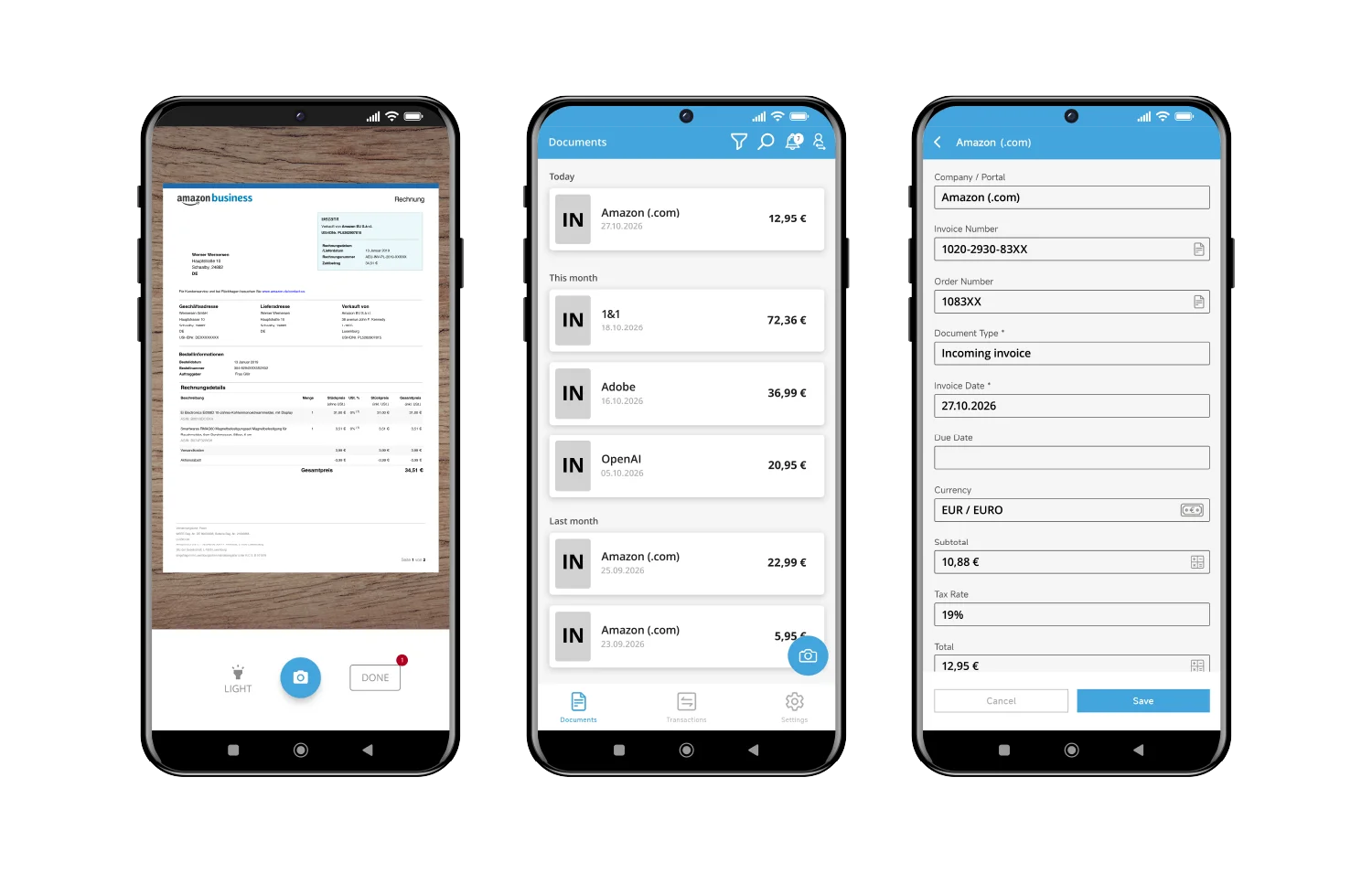 App mobile GetMyInvoices
