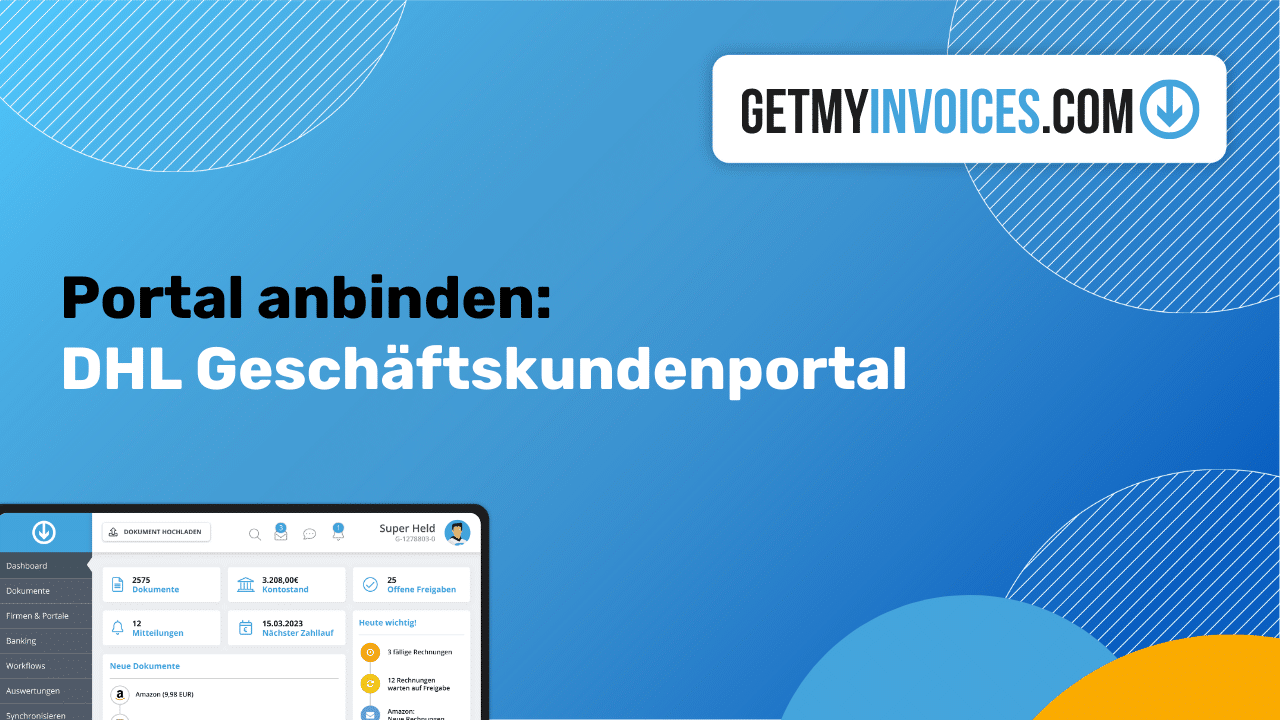 Portal anbinden: DHL Geschäftskundenportal