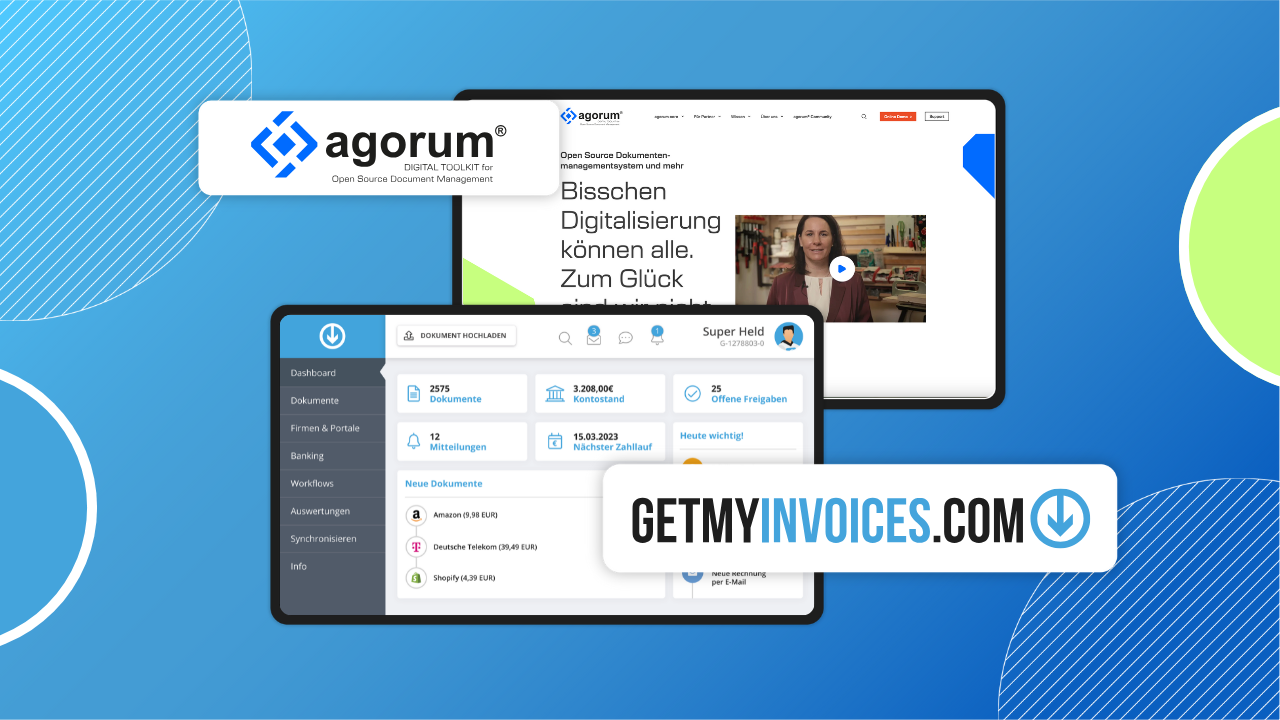 Alle Belege. Alle Dokumente. Alles Automatisiert: Mit GetMyInvoices & agorum core!