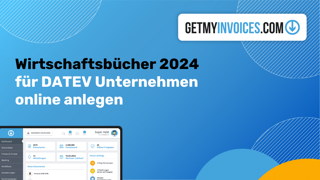 Wirtschaftsbücher für 2024 in DATEV Unternehmen online anlegen