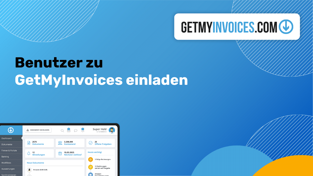Benutzer zu GetMyInvoices einladen