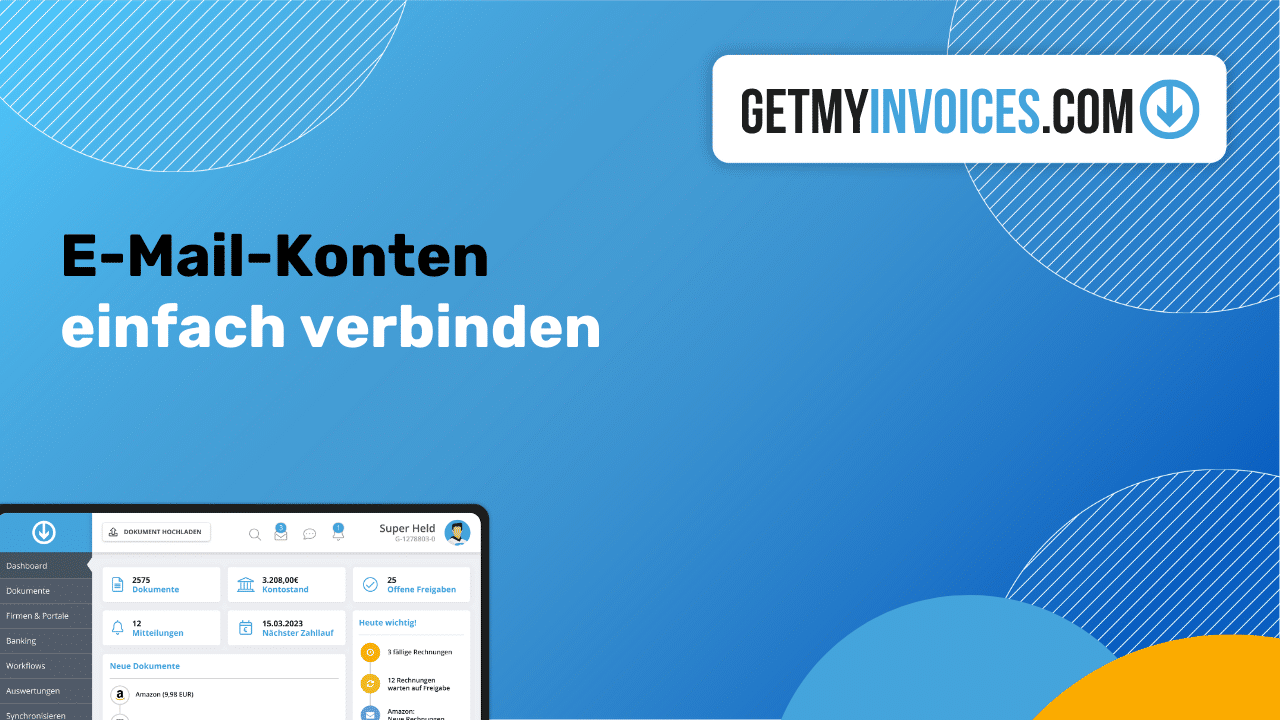 E-Mail-Konten in GetMyInvoices verbinden