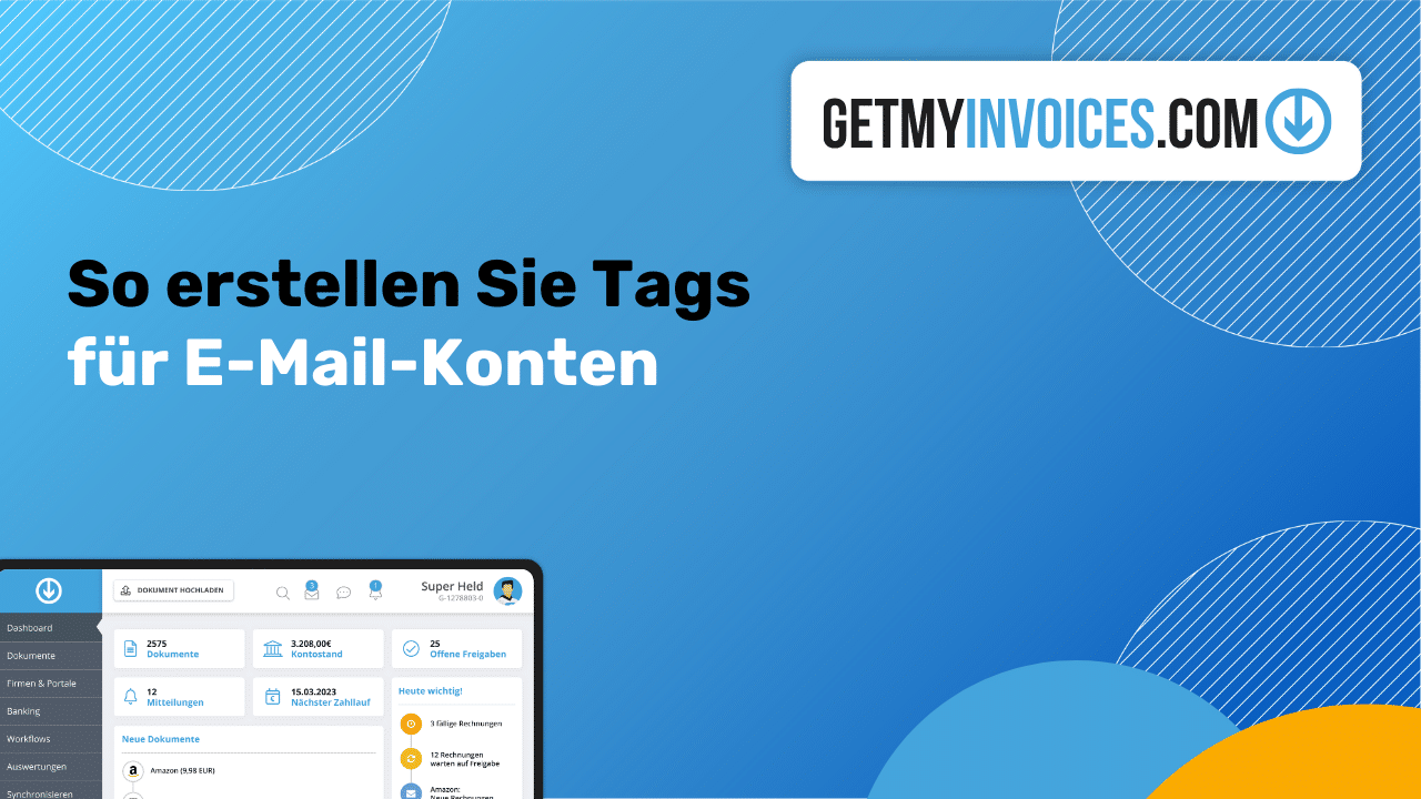 Tags für E Mail Konten anlegen